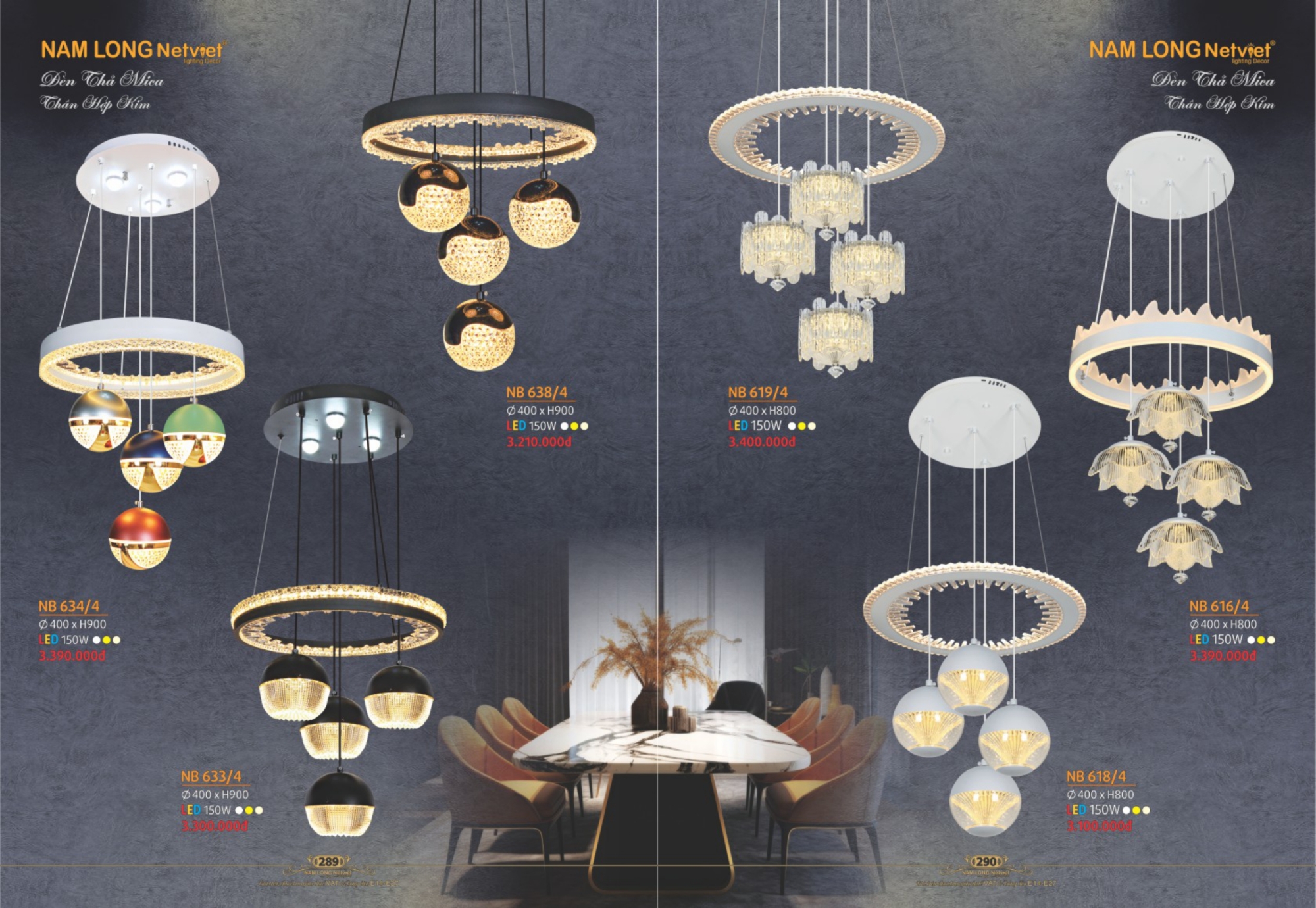 Bảng giá đèn trang trí Nam Long